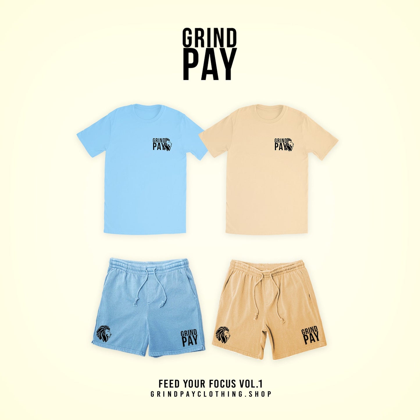 Feed Your Focus Sand Brown Short Set