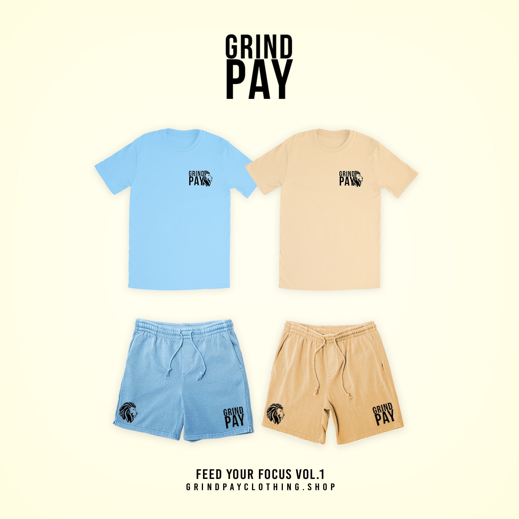 Feed Your Focus Sand Brown Short Set
