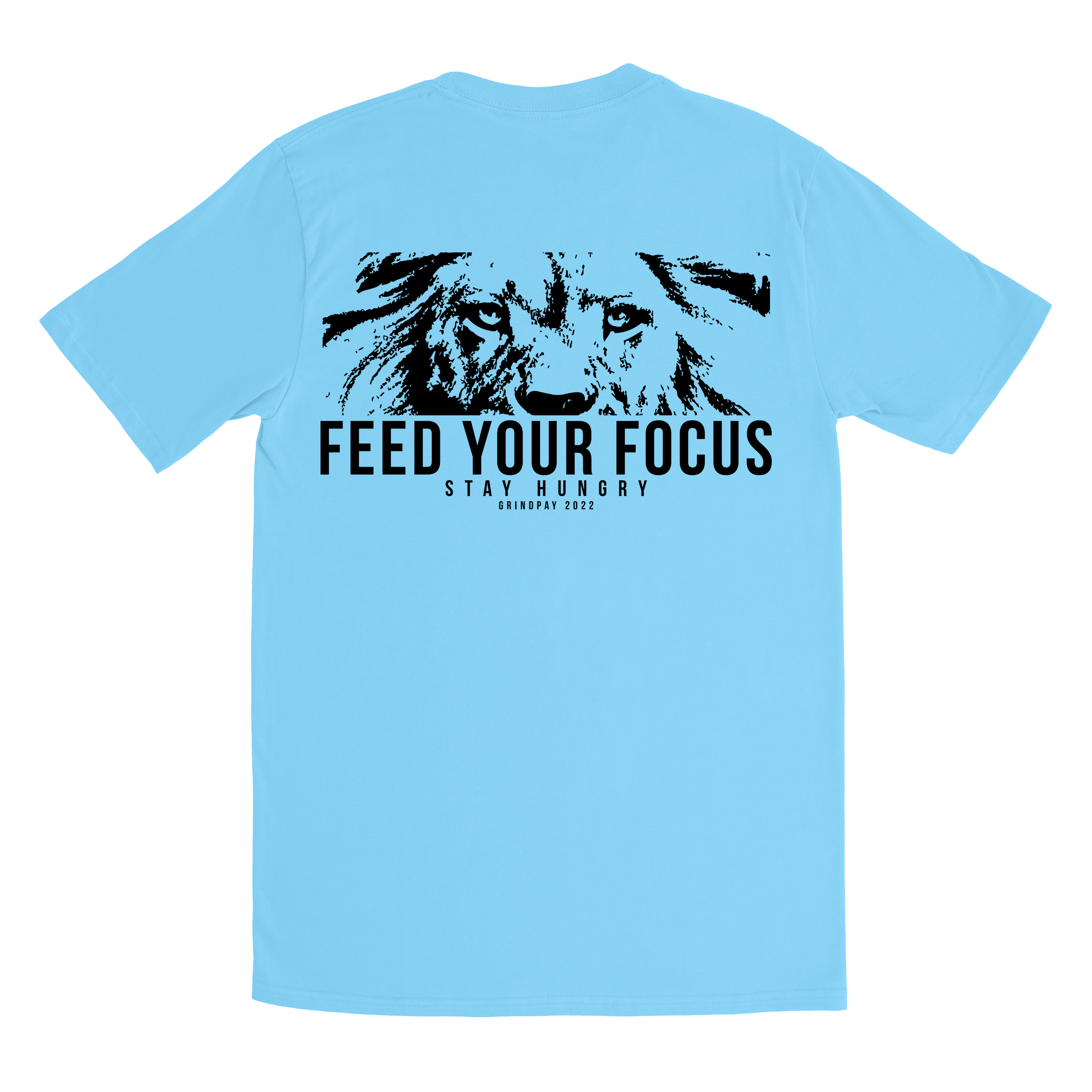 Feed Your Focus Sky Blue Fitted Tee