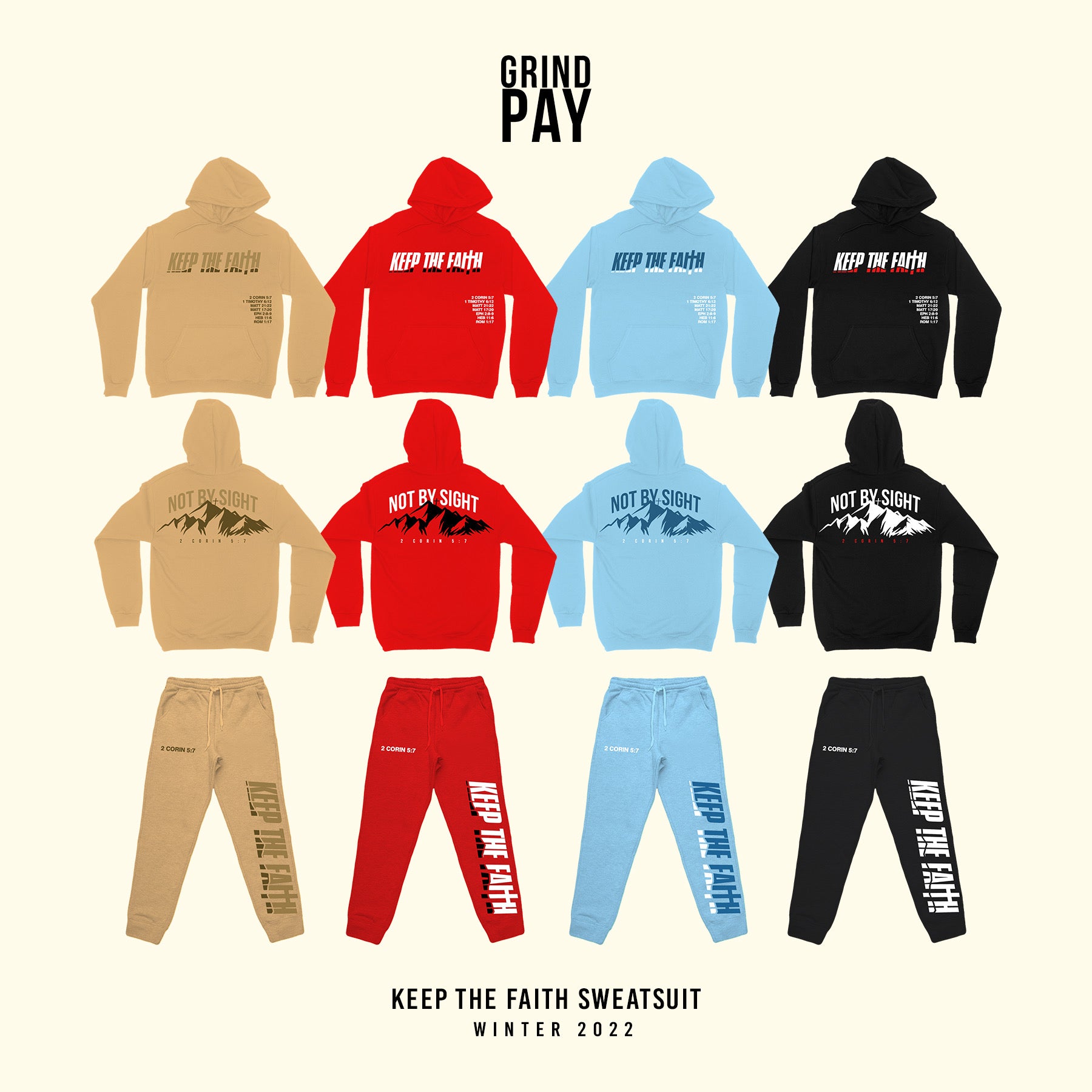 Sky Blue Keep The Faith Jogger Set
