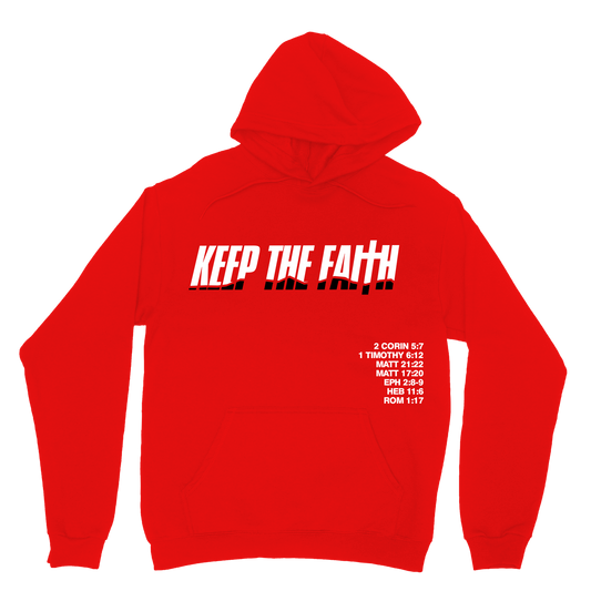 Red Keep The Faith Hoodie