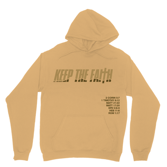 Sand Brown Keep The Faith Hoodie