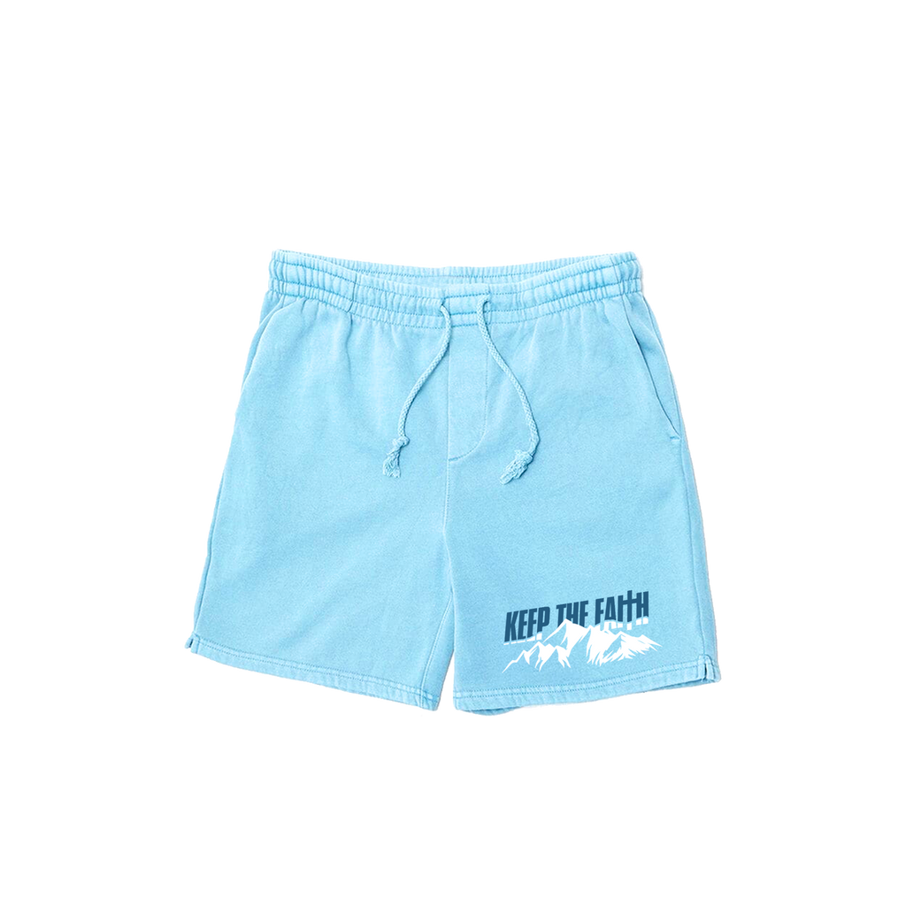 Sky Blue Keep The Faith Short Set