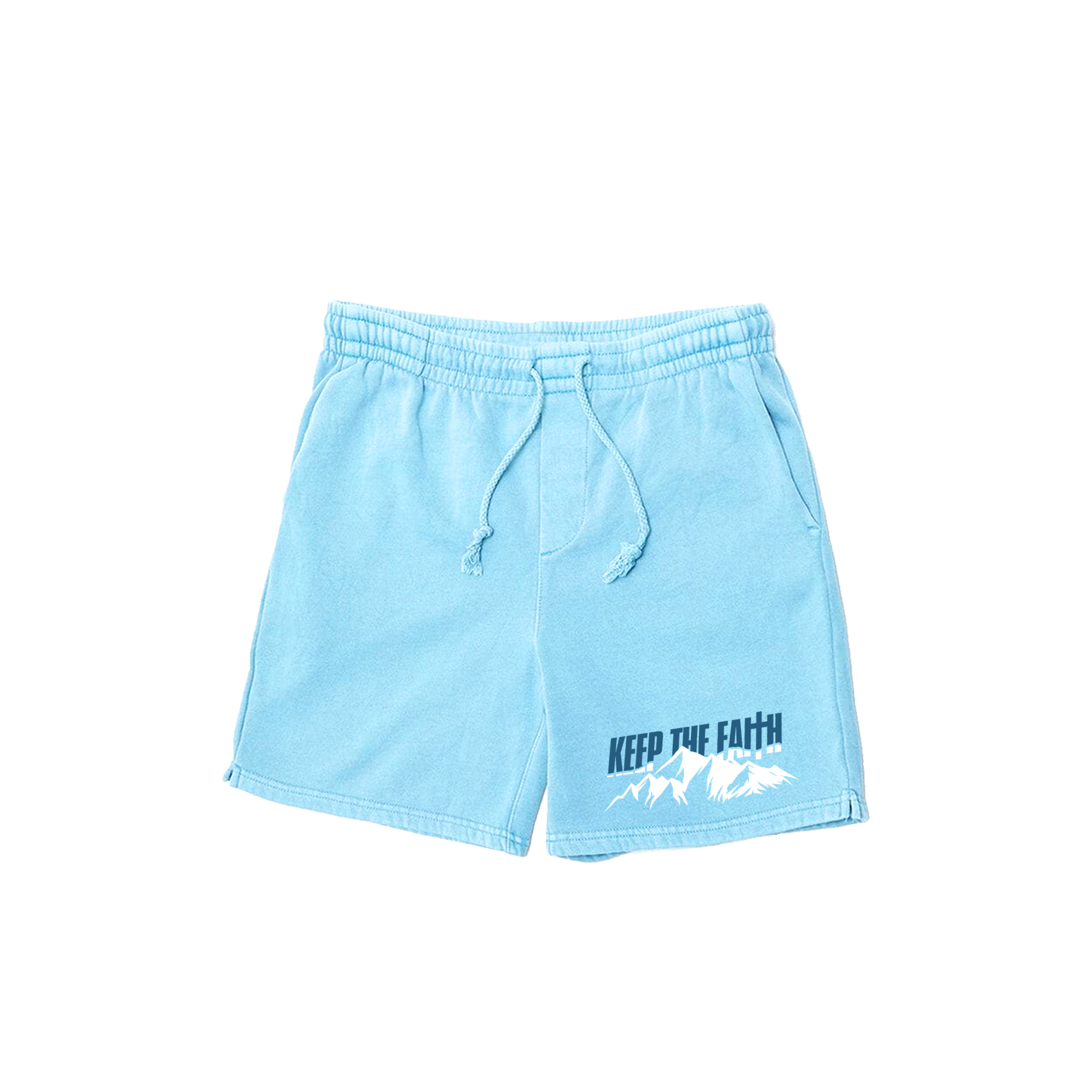Sky Blue Keep The Faith Short Set