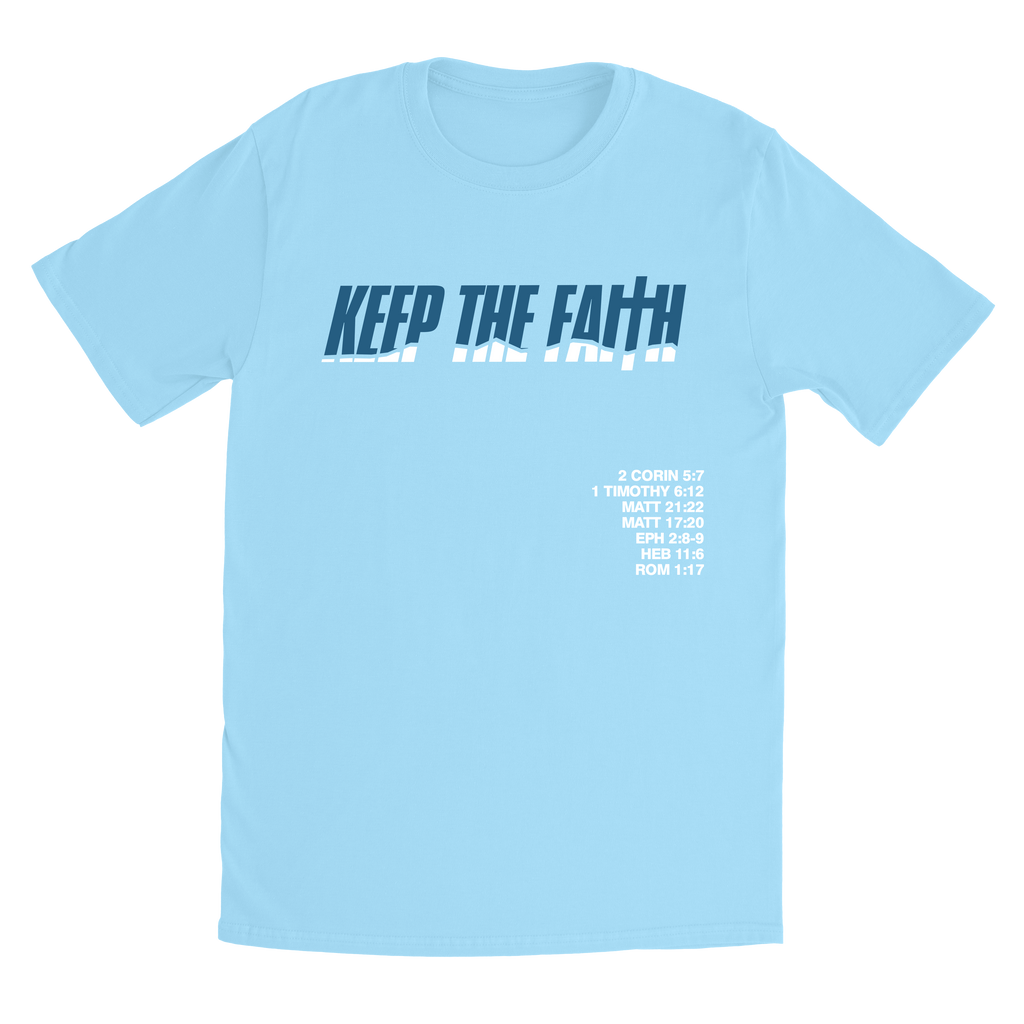 Sky blue Keep the Faith Tee